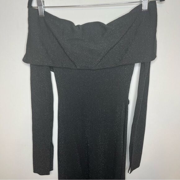 L'Academie  Lillia Knit Dress Black M - Picture 6 of 8